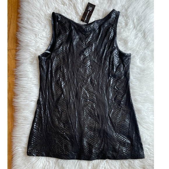 International Concepts Black animal print Career Shell top size medium NWT $49 - Picture 3 of 7